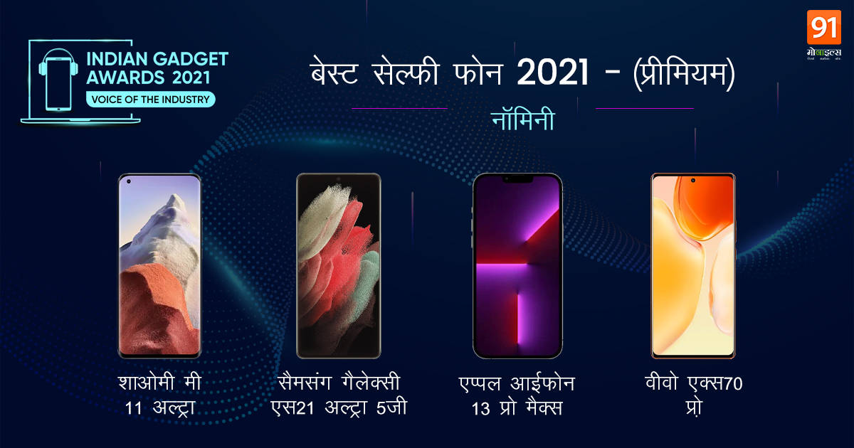Indian Gadget Awards Best Selfie Phone of 2021 - Premium