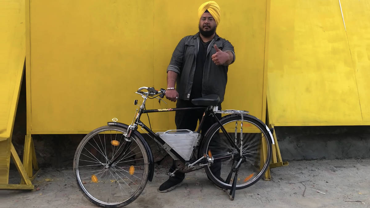 Dhruv Vidyut Electric Cycle Anand Mahindra