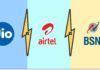Cheapest 30 days plan Airtel Jio BSNL free calling data