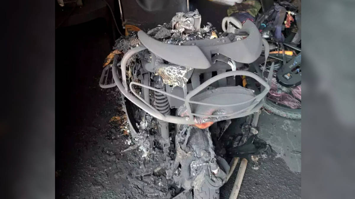 EV fire Hero Photon electric scooter burnt in Odisha