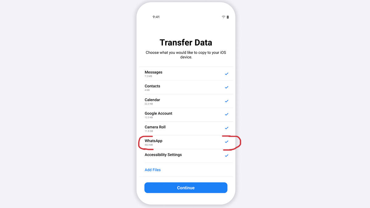 how to transfer whatsapp data from android to iphone steps in hindi