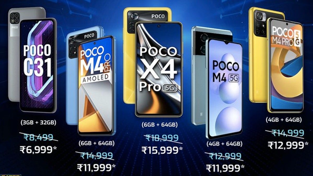 Discounts on Poco brand smartphones on Flipkart electronocs sale