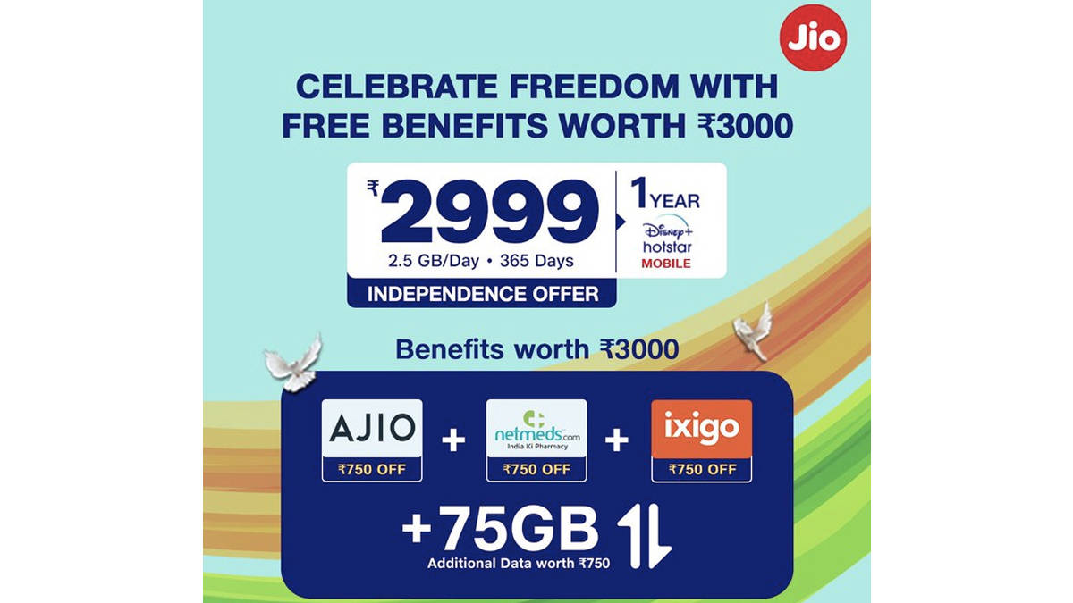 Independence Offer Jio Rs 2999 Plan and BSNL Rs 2022 Plan benefits