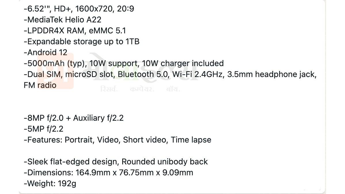 redmi-a1-to-launch-with-5000-mah-battery-and-8mp-camera-here-full-specification-price-and-image-of-the-phone