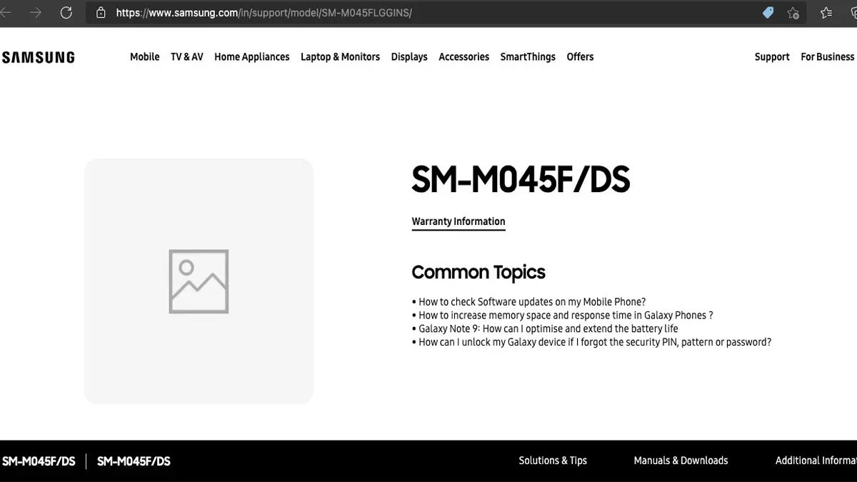 samsung galaxy m04 india launch soon support page goes live with user manual