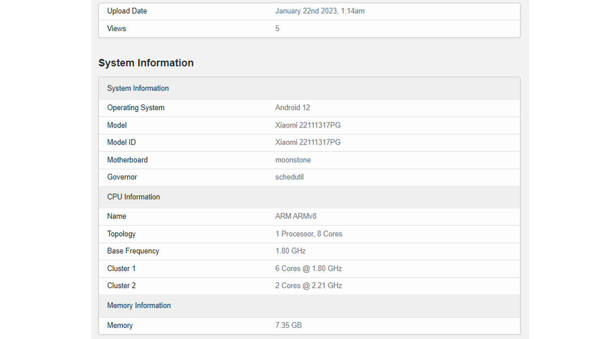 POCO X5 specifications leaked on geekbench listing