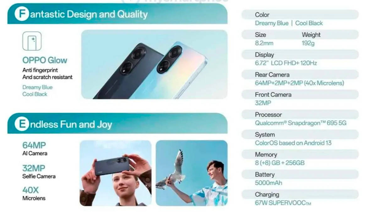 OPPO A98 5G Specifications leaked