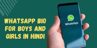 Whatsapp Bio for boys and girls in Hindi