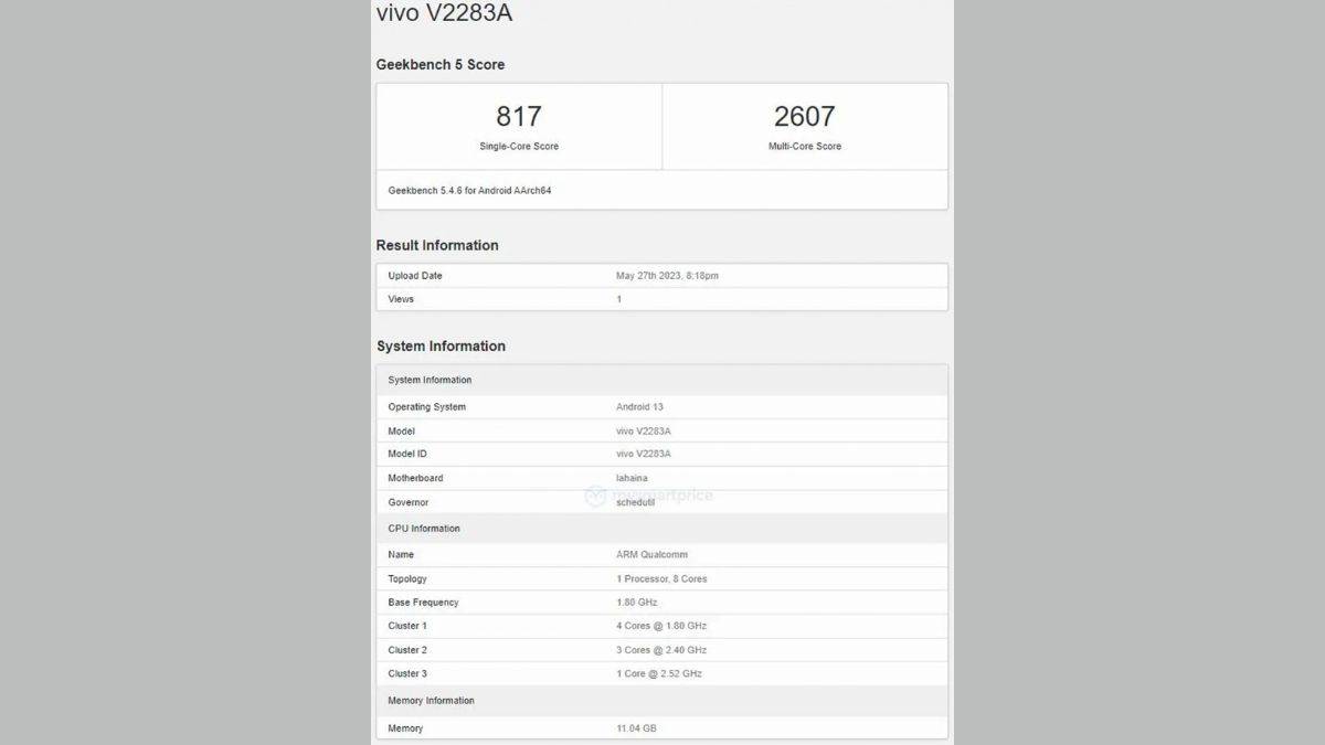vivo-s17-geenbench-listing
