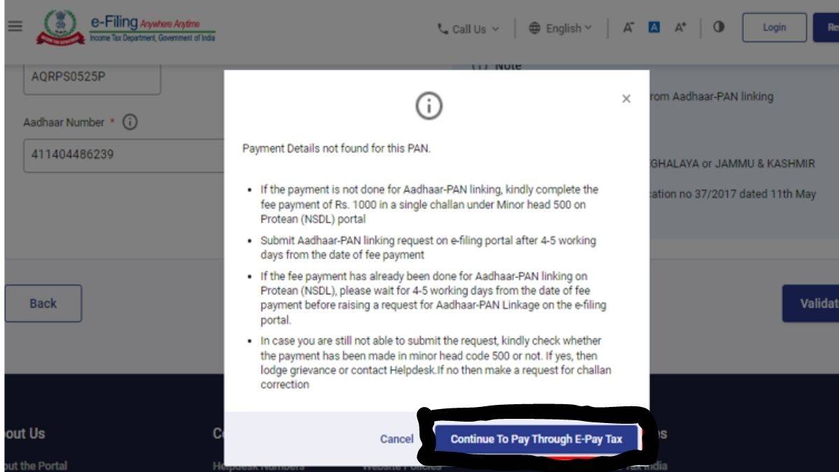 PAN Card-Aadhaar card link