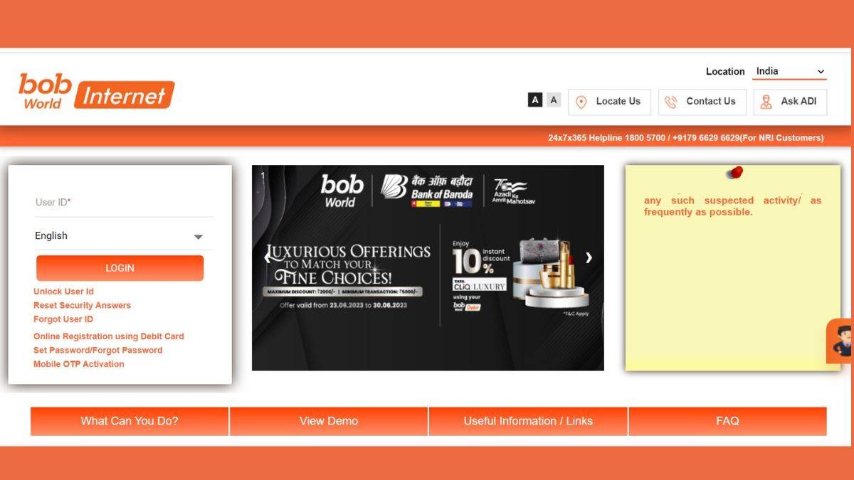 bank of baroda balance check