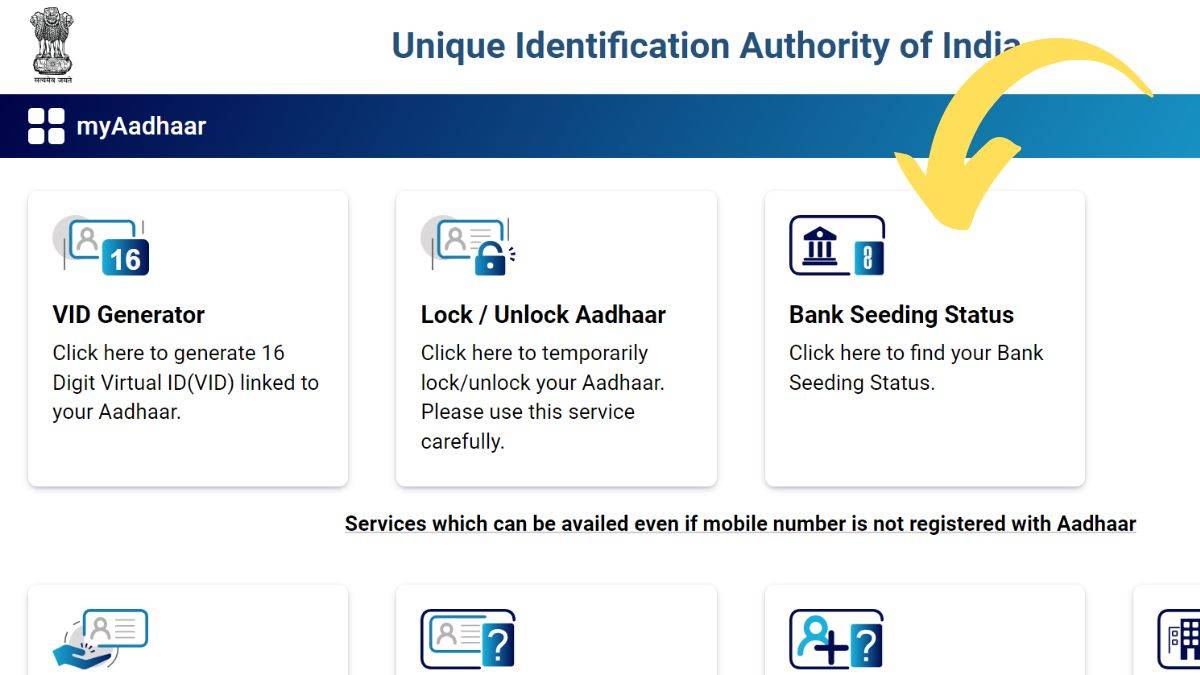 Aadhaar Bank Linking Status