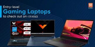 Entry-level gaming laptops on Croma