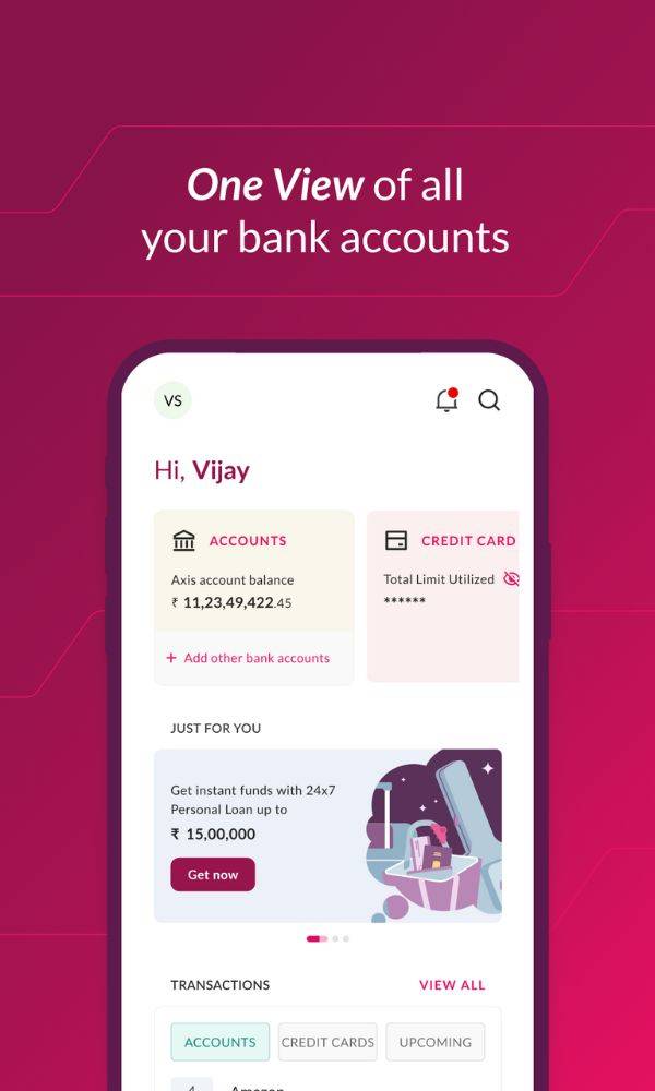 Axis Bank balance check