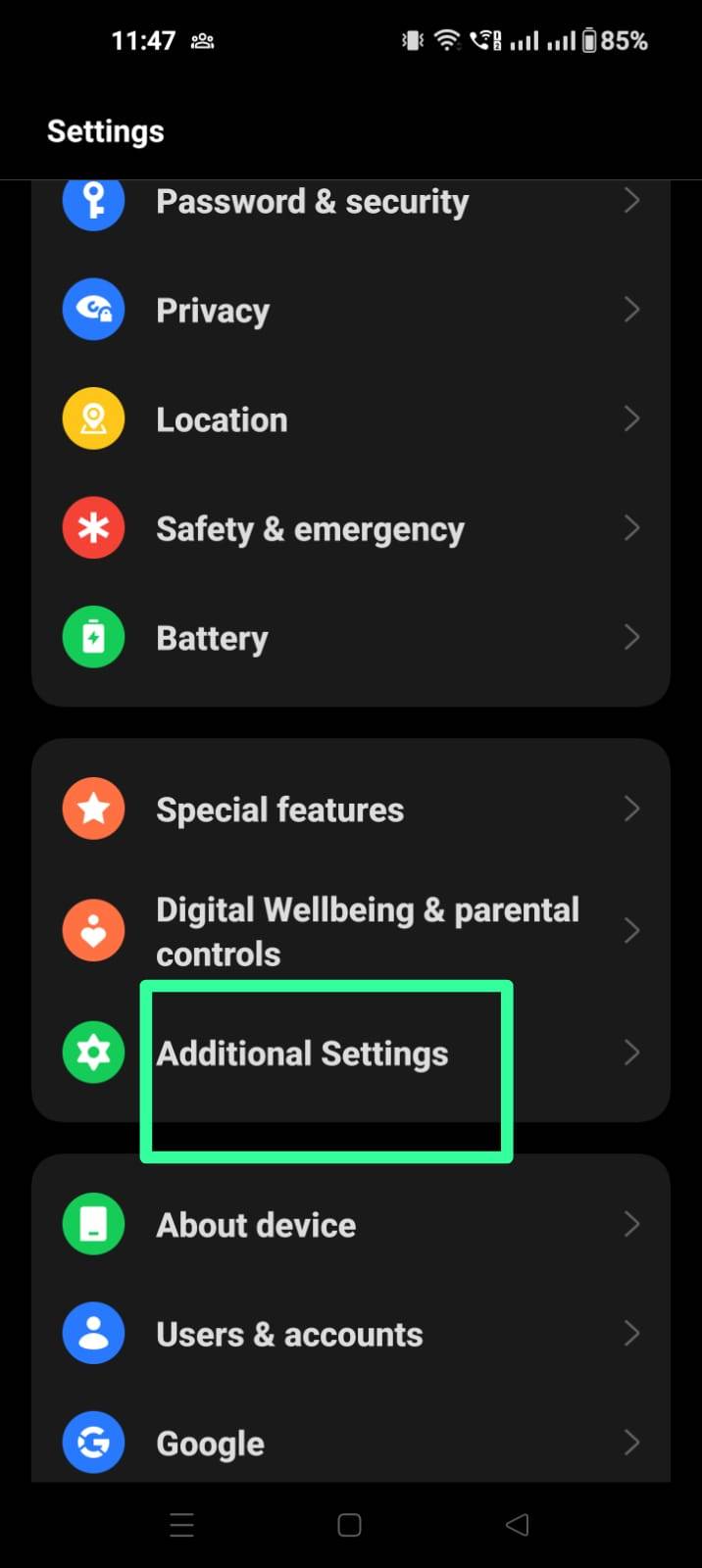 android phone factory reset