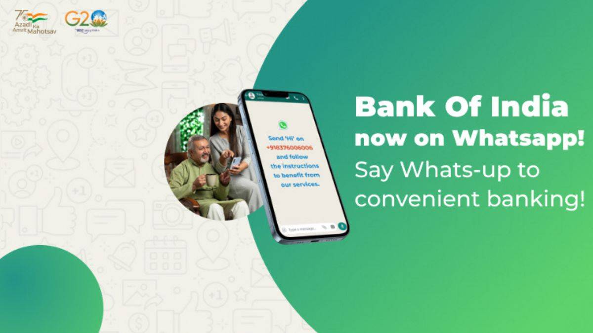 bank of india balance check whatsapp number