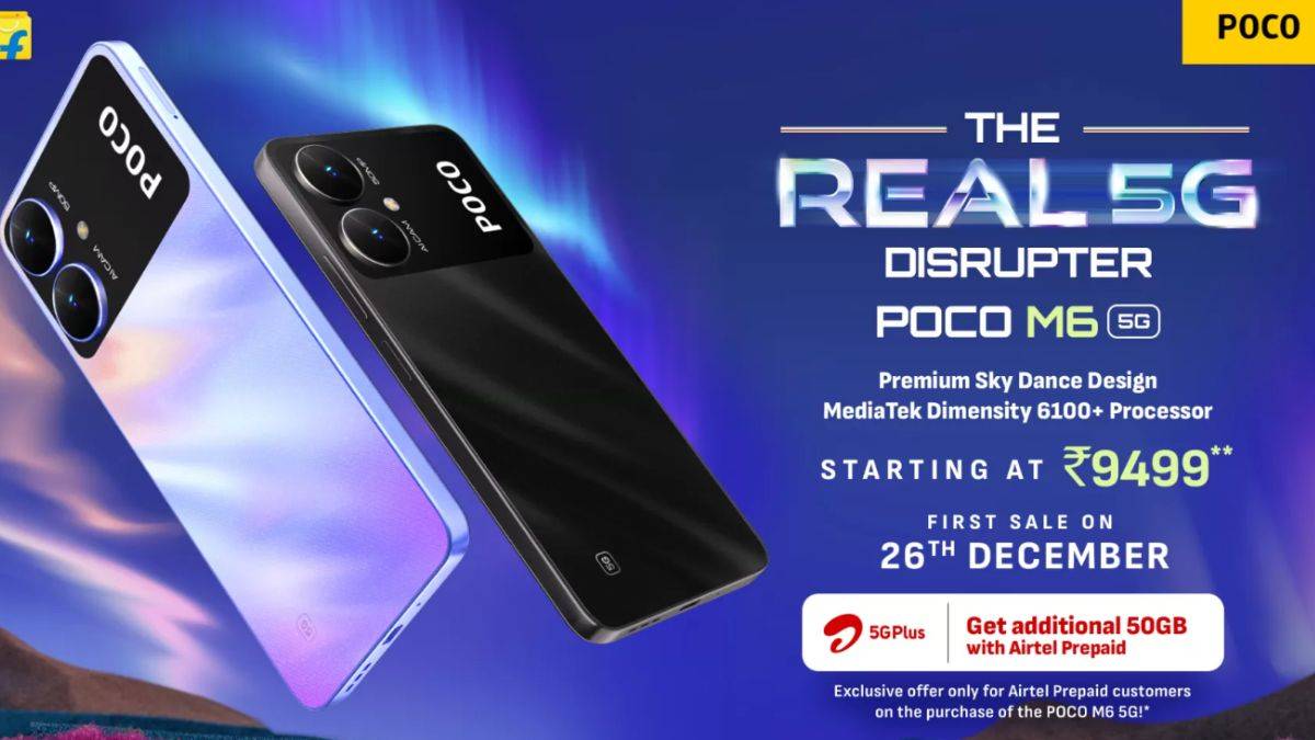 POCO M6 5G இந்தியா வெறும் 9499 ரூபாய்களில் அறிமுகப்படுத்தப்பட்டது