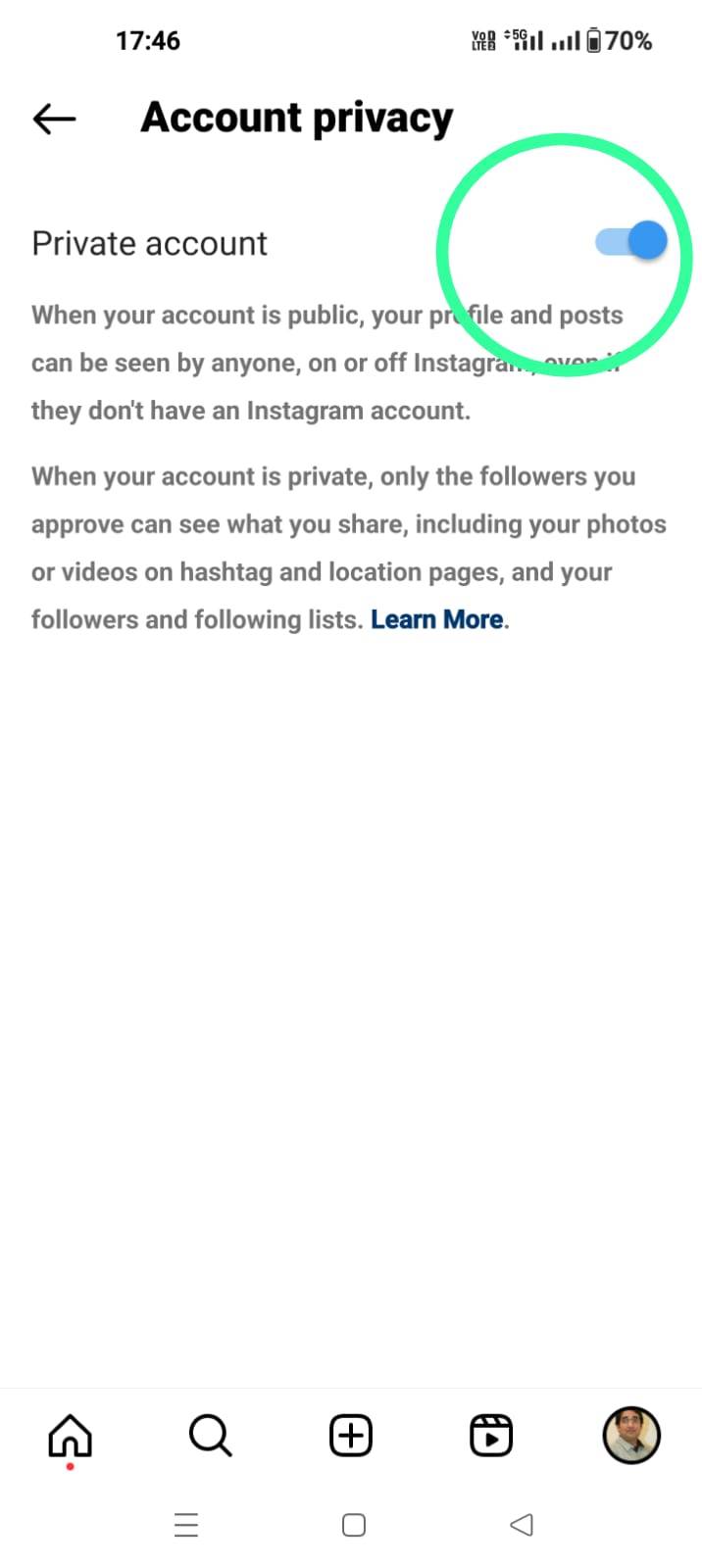 how to hide instagram account