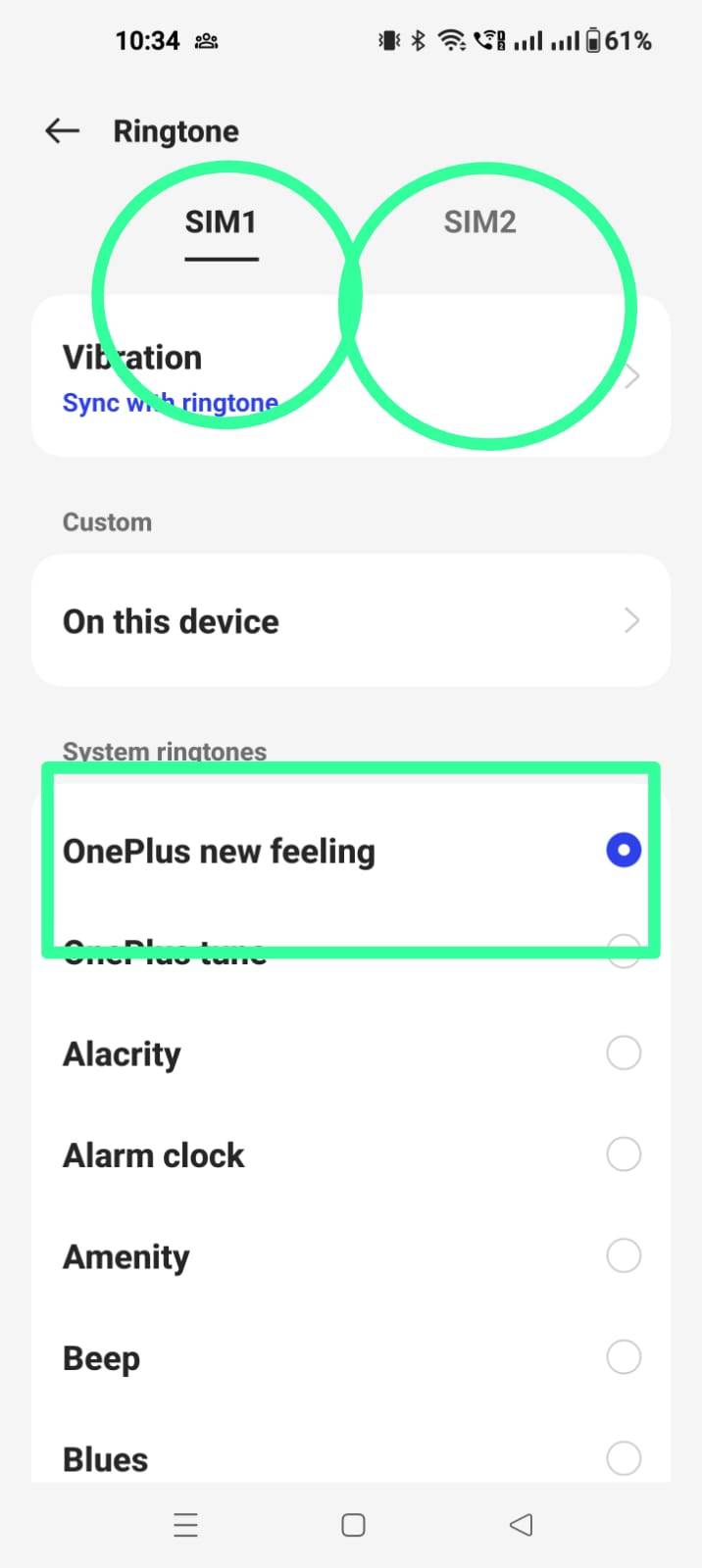 Android phone ringtone