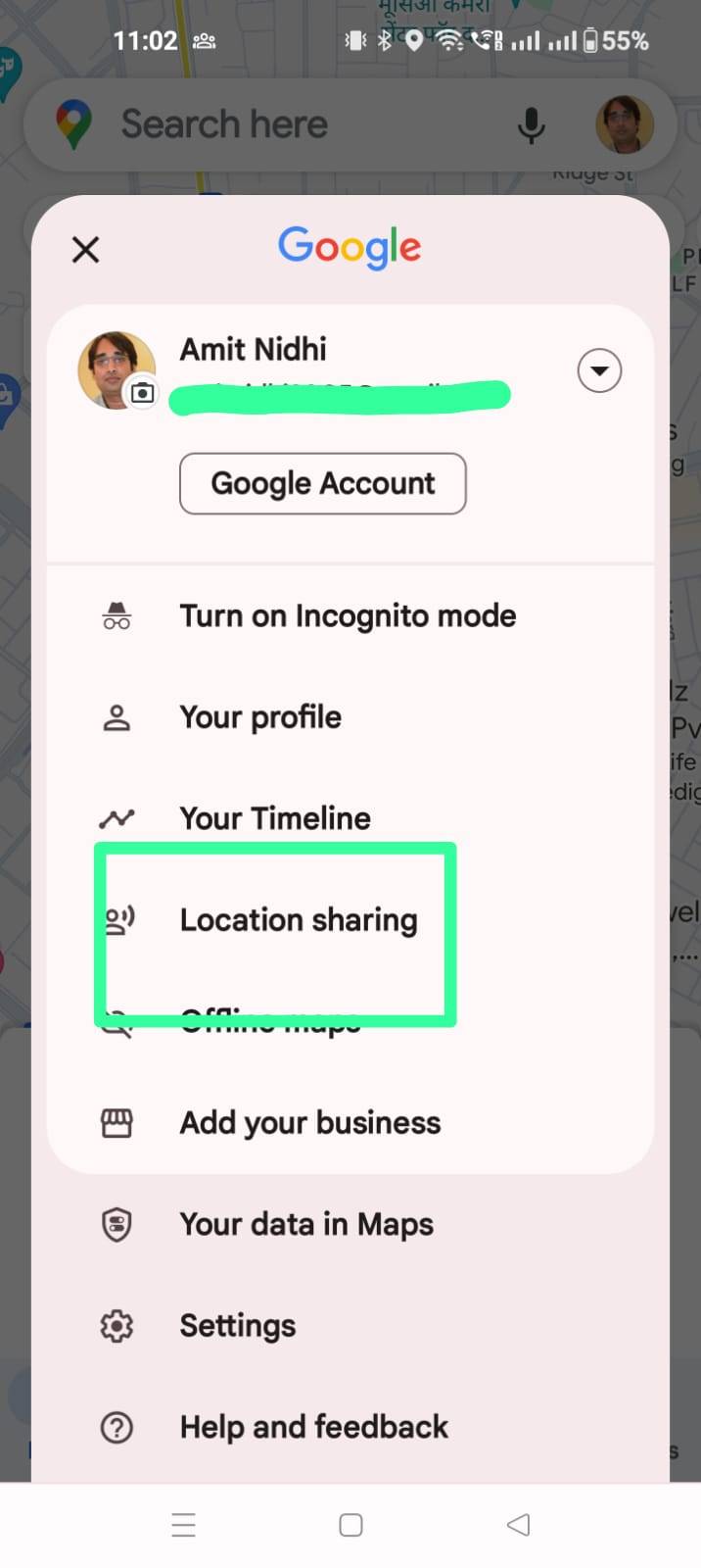 how to share live location