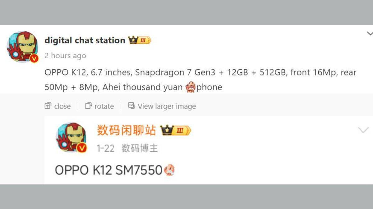 Oppo K12 விவரக்குறிப்புகள் கசிந்தன