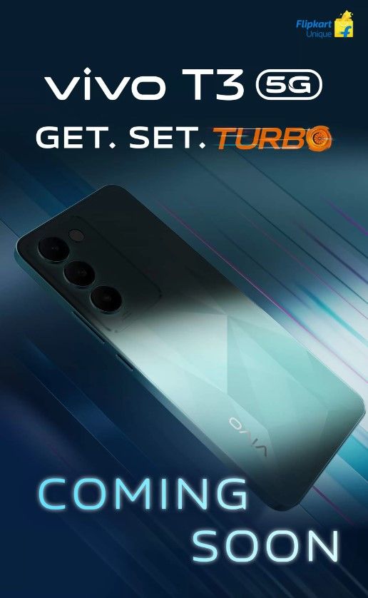 Vivo T3 5G design revealed flipkart page live