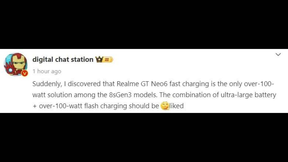 Realme GT Neo 6 Snapdragon 8S Gen 3 chip and fastest charging detail leaked 