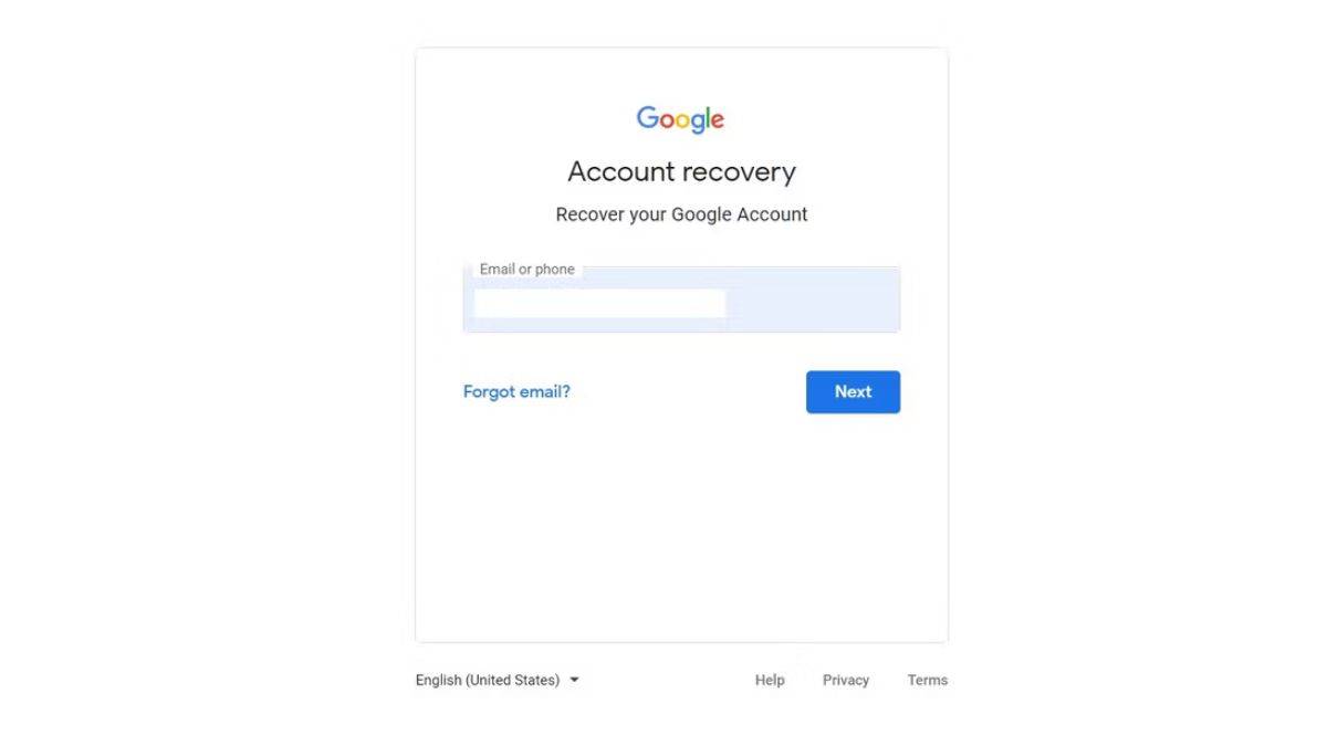 gmail password recovery