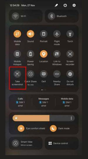How to take screenshot on Samsung