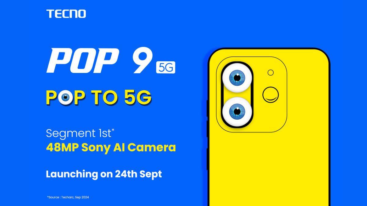 TECNO POP 9 5G India Launch Date 24 september Confirmed